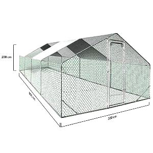 XXL Chicken Run – 24m² Galvanized Steel Park with Reinforced Structure