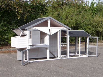 Holiday Medium Chicken Coop White-Grey