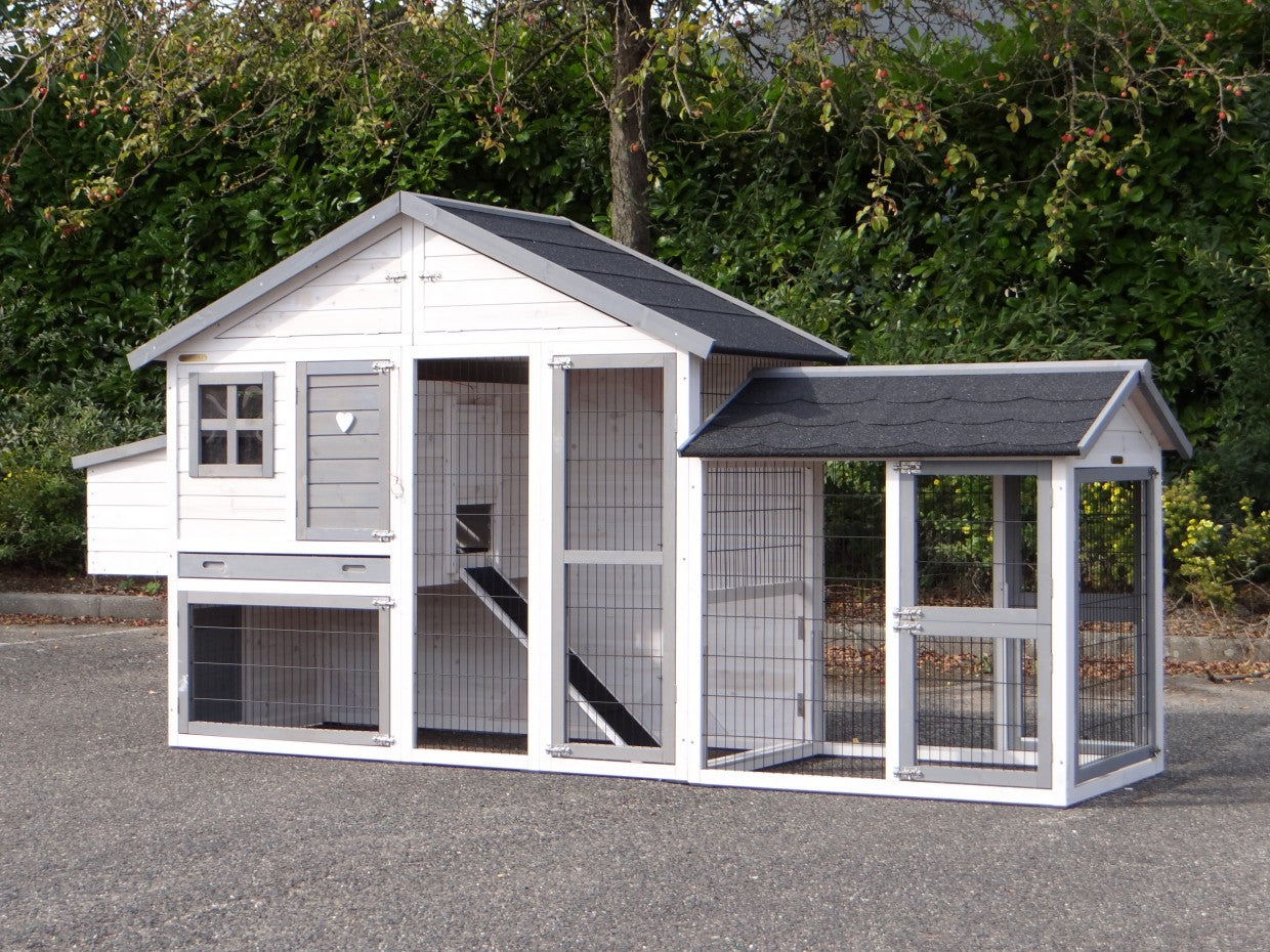 Holiday Medium Chicken Coop White-Grey