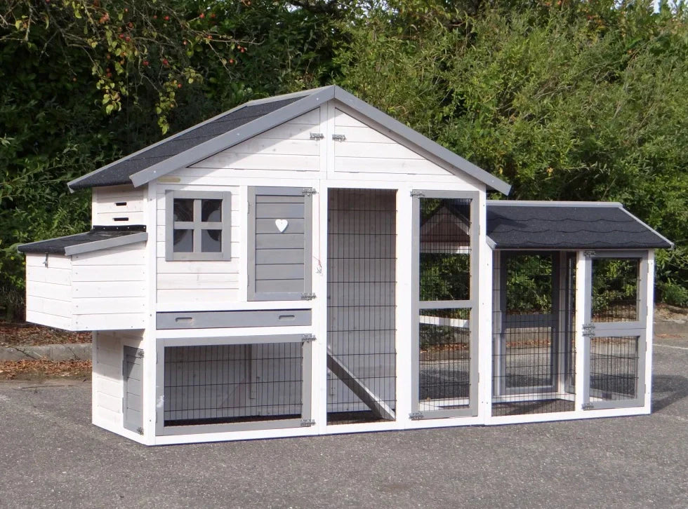 Holiday Medium Chicken Coop White-Grey